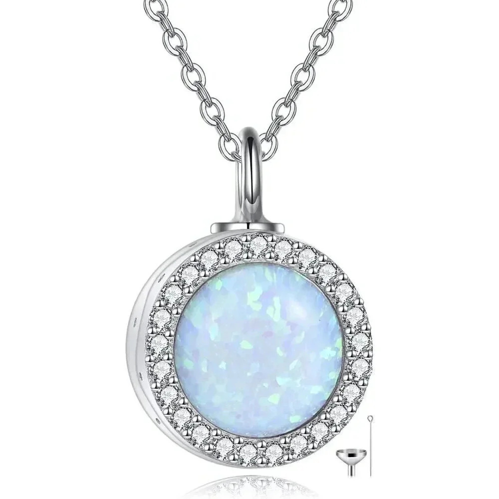 Sterling Silver Abalone Shell Tree of Life Cremation  Jewelry for Ashes Memory